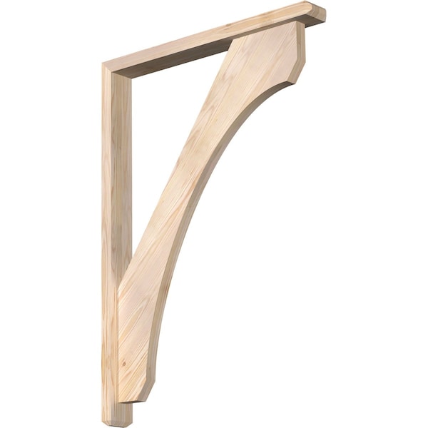 Ekena Millwork Legacy Craftsman Smooth Bracket w/ Offset Brace, Douglas Fir, 3 1/2"W x 30"D x 42"H BKT0402X30X42LEC04SDF - main